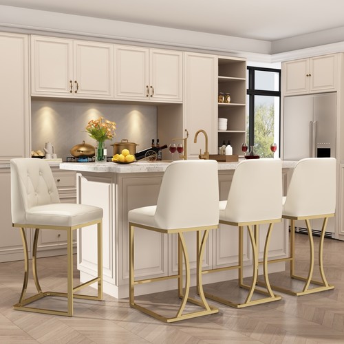 Set leather bar stools - of,